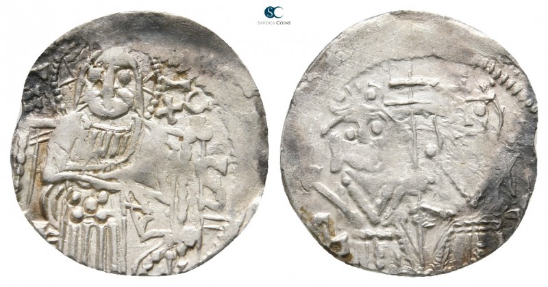 Stefanos Uros IV with Elen, as Tsar AD 1345-1355. 
Dinar AR

16mm., 0,90g.
...