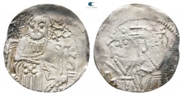 Stefanos Uros IV with Elen, as Tsar AD 1345-1355. Dinar AR