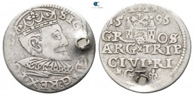 Poland. Riga. Sigismund III Vasa AD 1587-1632. 3 Groszy AR 1595