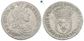 France. Limoges. Louis XIV AD 1643-1715. 1661 I . 1/12 Ecu AR