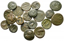 Lot of ca. 22 greek bronze coins / SOLD AS SEEN, NO RETURN!<br><br>nearly very fine<br><br>