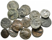 Lot of ca. 15 roman provincial bronze coins / SOLD AS SEEN, NO RETURN!
<br><br>very fine<br><br>