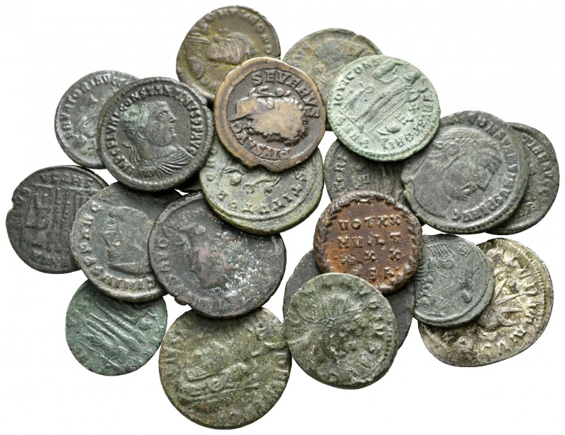 Lot of ca. 22 roman bronze coins / SOLD AS SEEN, NO RETURN!

nearly very fine