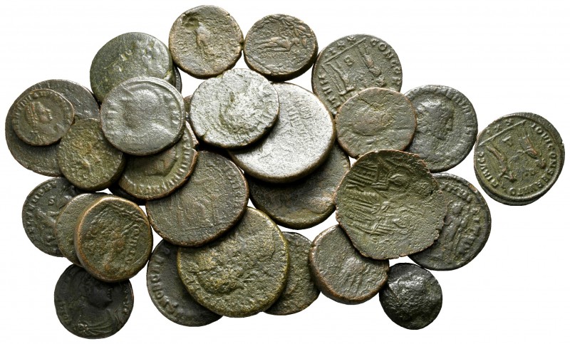 Lot of ca. 30 ancient bronze coins / SOLD AS SEEN, NO RETURN!

nearly very fin...