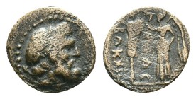 Greek Coins Ae,

Weight: 3.83 gr. Diameter: 15.8 mm