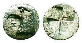 AEOLIS, Kyme. Circa 450-400 BC. AR Hemiobol . Reference: Condition: Very Fine

Weight: 0.36 gr. Diameter: 7.4 mm