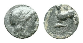Islands off Aeolis, Nasos Pordosilene Æ . In the name of the Nasiotes. Circa 350-300 BC. Reference: Condition: Very Fine

Weight:0.65 gr. Diameter: ...