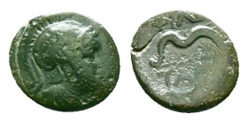 KINGS of PERGAMON. temp. Eumenes I to Attalos I. (Circa 260-230 BC). AE Bronze Reference: Condition: Very Fine

Weight: 1.38 gr. Diameter: 13.1 mm