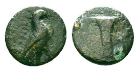 Aeolis, Kyme, AE chalkous, ca. 300-250 BC Reference: Condition: Very Fine

Weight: 1.86 gr. Diameter: 13.0 mm