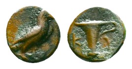 Aeolis, Kyme, AE chalkous, ca. 300-250 BC Reference: Condition: Very Fine

Weight:0.93 gr. Diameter: 9.9 mm