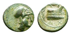 Kings of Macedon, Demetrios I Poliorketes, AE, Reference: Condition: Very Fine

Weight:1.33 gr. Diameter: 12.2 mm