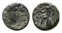 Seleukid Kings of Syria. Antiochos AE Reference: Condition: Very Fine

Weight:3.28 gr. Diameter: 12.9 mm