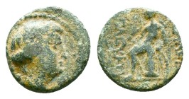 Seleukid Kings of Syria. Antiochos AE Reference: Condition: Very Fine

Weight: 3.16 gr. Diameter: 14.5 mm