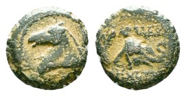 Greek Coins. 4th - 3rd century B.C. AE
Repatinated
Reference: Condition: Very Fine

Weight: 3.06 gr. Diameter: 14.3 mm