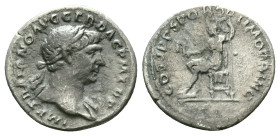 Trajan. AD 98-117. AR Denarius Reference: Condition: Very Fine

Weight: 2.41 gr. Diameter: 18.7 mm