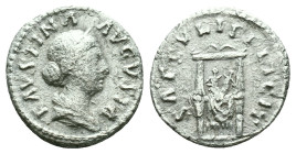 Diva Faustina Senior. Died AD 140/1. AR Denarius Reference: Condition: Very Fine

Weight: 2.94 gr. Diameter: 16.3 mm