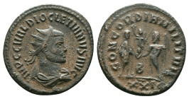 Diocletian AD 284-305. Antioch Antoninianus Æ Reference: Condition: Very Fine

Weight: 3.62 gr. Diameter: 20.9 mm