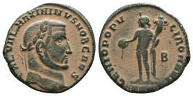 Maximinus II (310-313 AD). Antioch AE Follis Reference : "Repatinated" Condition: Very Fine

Weight: 7.82 gr. Diameter: 24.9 mm