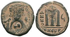 Byzantine Coins AE, 7th - 13th Centuries Reference : "Repatinated" Condition: Very Fine

Weight: 13.7 gr. Diameter: 30.6 mm