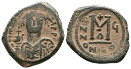 Byzantine Coins AE, 7th - 13th Centuries Reference : "Repatinated" Condition: Very Fine

Weight: 12.0 gr. Diameter: 26.8 mm