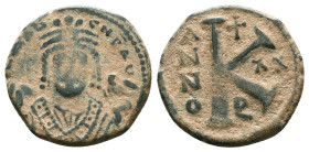 Byzantine Coins AE, 7th - 13th Centuries Reference: Condition: Very Fine

Weight: 5.07 gr. Diameter: 20.3 mm