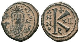 Byzantine Coins AE, 7th - 13th Centuries Reference : "Repatinated" Condition: Very Fine

Weight: 5.91 gr. Diameter: 21.4 mm
