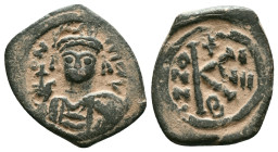 Byzantine Coins AE, 7th - 13th Centuries Reference : "Repatinated" Condition: Very Fine

Weight: 5.12 gr. Diameter: 22.9 mm