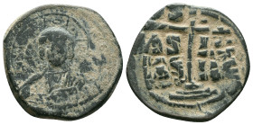 Byzantine Coins AE, 7th - 13th Centuries Reference: Condition: Very Fine

Weight: 11.2 gr. Diameter: 28.9 mm