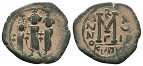 Byzantine Coins AE, 7th - 13th Centuries Reference : "Repatinated" Condition: Very Fine

Weight: 4.99 gr. Diameter: 25.5 mm