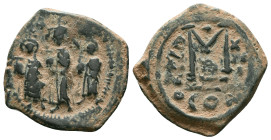 HERACLIUS, with HERACLIUS CONSTANTINE and MARTINA. 610-641 AD. Constantinople Æ Follis. Reference: Condition: Very Fine

Weight: 8.0 gr. Diameter: 2...