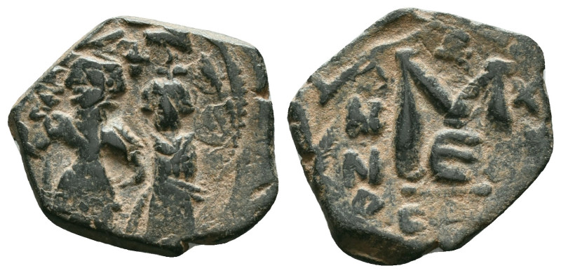 HERACLIUS, with HERACLIUS CONSTANTINE and MARTINA. 610-641 AD. Constantinople Æ ...