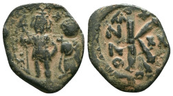 Byzantine Coins AE, 7th - 13th Centuries Reference : "Repatinated" Condition: Very Fine

Weight: 4.48 gr. Diameter: 24.0 mm