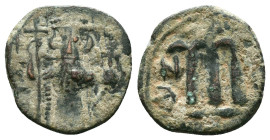 Byzantine & Arab Coins AE, 7th - 13th Centuries Reference: Condition: Very Fine

Weight:2.62 gr. Diameter: 18.5 mm