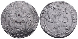 NETHERLANDS. Holland. Leeuwendaalder (1576) AR Obv: MO NO ARG ORDIN HOL. Knight standing left, head right, holding up garnished coat-of-arms in foregr...