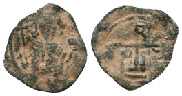Medieval and Modern Crusaders. Cyprus, Richard I 'the Lionheart' Æ Tetarteron. King of England, 1189-1199. Crowned facing bust, holding cross-tipped s...
