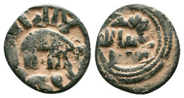 Islamic Coins Ae Reference : "Repatinated" Condition: Very Fine

Weight: 2.27 gr. Diameter: 16.7 mm