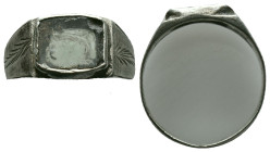 Byzantine Silver Ring, c. 7th-12th century AD. Reference: Condition: Very Fine

Weight: 4.39 gr. Diameter: 24.7 mm
