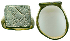 Ancient Roman Bronze Ring, Ae Reference: Condition: Very Fine

Weight: 4.91 gr. Diameter: 22.4 mm