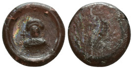 BYZANTINE. Circa 6-7th century. Weight (glass) Reference: Condition: Very Fine

Weight: 2.22 gr. Diameter: 20.9 mm