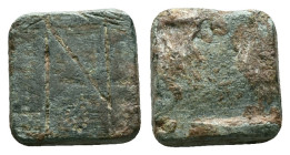 Byzantine Commercial Weights , Ae Reference: Condition: Very Fine

Weight: 4.37 gr. Diameter: 11.8 mm