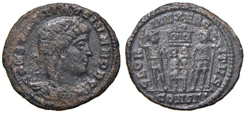 § Costantino II (317-340) Follis ridotto (Arles) - AE (g 2,38) Ex asta InAsta 10...