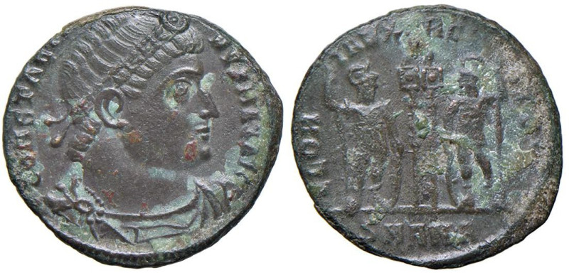 § Costantino II (317-340) Follis ridotto (Antiochia) - AE (g 2,41) Ex asta InAst...