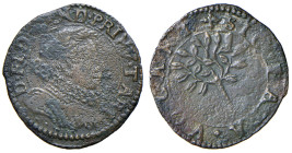 BARDI Federico Landi (1590-1630) Sesino col ramo d'alloro - MIR 93; L. Bellesia, Le monete di Federico Landi, Lugano 1997, 13 CU (g 0,68) R