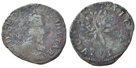 BARDI Federico Landi (1590-1630) Sesino col ramo d'alloro - MIR 93; L. Bellesia, Le monete di Federico Landi, Lugano 1997, 13 CU (g 0,54) R