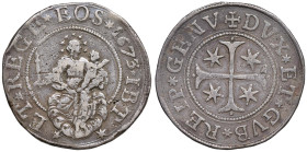 GENOVA Dogi biennali III fase (1637-1797) Scudo stretto 1673 I B T - MIR 294/34 AG (g 37,91) Colpi al bordo.