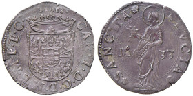 MANTOVA Carlo I Gonzaga Nevers (1627-1637) Lira 1633 - MIR 650 AG (g 4,81) NC