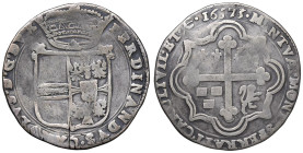 MANTOVA Ferdinando Carlo Gonzaga Nevers (1669-1707) Mezzo scudo 1675 - MIR 732/1 AG (g 10,55) RR