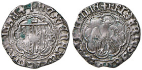 MESSINA Federico il semplice (1355-1377) Pirreale PP - Biaggi 1318 AG (g 3,24) R Ossidazioni verdi.