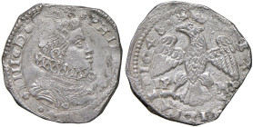 MESSINA Filippo IV d'Asburgo (1621-1665) 4 Tarì 1648 - MIR 355/20 AG (g 10,36)