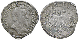 PARMA Alessandro Farnese (1586-1591) Cavallotto sigla L S - MIR 977/4 AG (g 2,39)